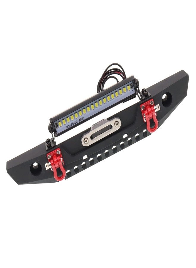 Treehobby Metal Front Bumper with LED Light RC Winch Mount Seat Compatible with Traxxas TRX-4 TRX4 Axial SCX10 90046 90047 RC4WD D90 TF2 1/10 RC Crawler Car Upgrade Part - Image 5